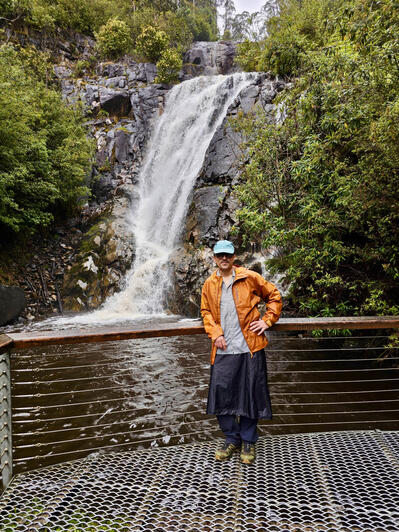 Showcasing rain skirt :)